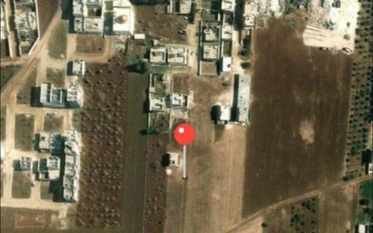 مدينة اعزاز خلف صالة السفاق للرجال سابقا وعن دوار الجمال 800 متر باتجاه المعبر  يبعد عن استراد المحلق الغربي 100 متر  ثاني محضر علئ المحلق الغربي